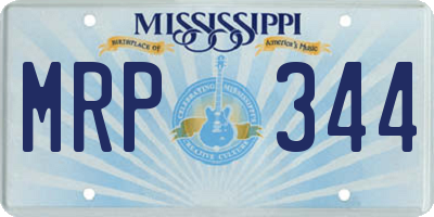 MS license plate MRP344