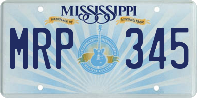 MS license plate MRP345
