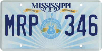 MS license plate MRP346
