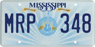 MS license plate MRP348