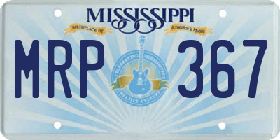MS license plate MRP367