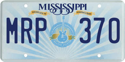 MS license plate MRP370