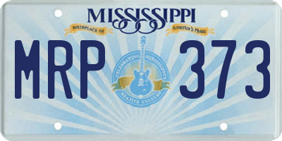 MS license plate MRP373