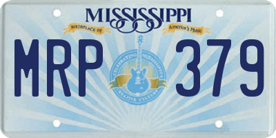 MS license plate MRP379