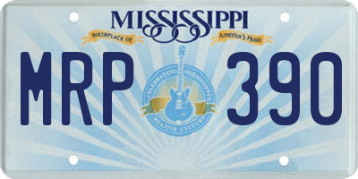 MS license plate MRP390