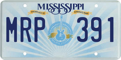 MS license plate MRP391