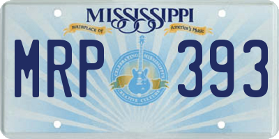 MS license plate MRP393