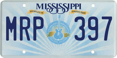 MS license plate MRP397