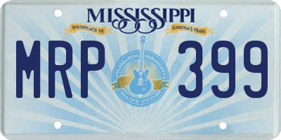 MS license plate MRP399