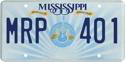 MS license plate MRP401