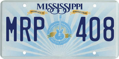MS license plate MRP408