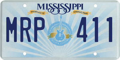 MS license plate MRP411