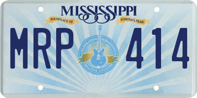 MS license plate MRP414