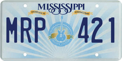 MS license plate MRP421