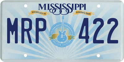 MS license plate MRP422