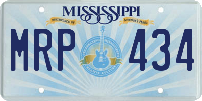 MS license plate MRP434