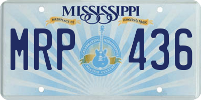 MS license plate MRP436