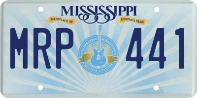 MS license plate MRP441