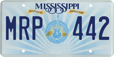 MS license plate MRP442