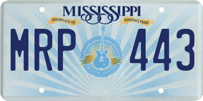 MS license plate MRP443