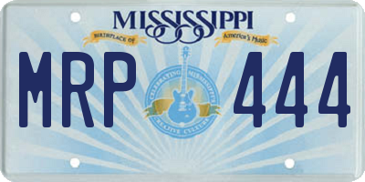 MS license plate MRP444
