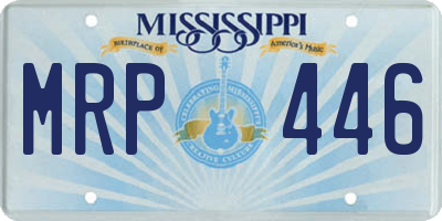 MS license plate MRP446