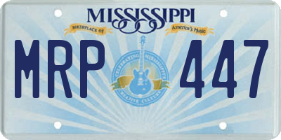 MS license plate MRP447
