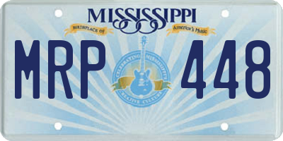 MS license plate MRP448