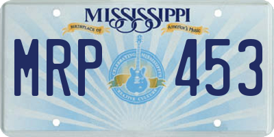 MS license plate MRP453