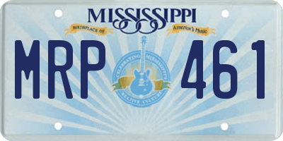 MS license plate MRP461