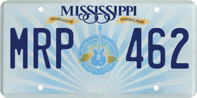 MS license plate MRP462