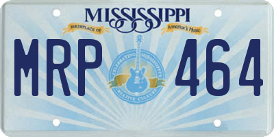 MS license plate MRP464