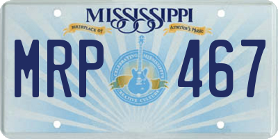 MS license plate MRP467