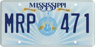 MS license plate MRP471