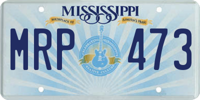 MS license plate MRP473