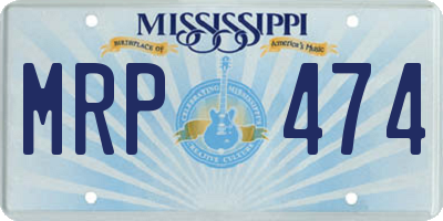 MS license plate MRP474