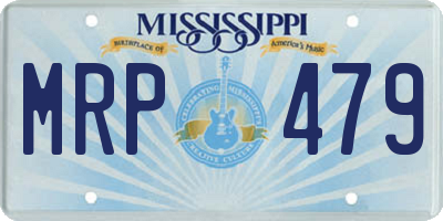 MS license plate MRP479