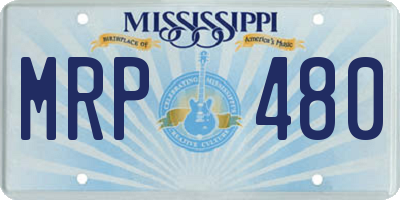 MS license plate MRP480