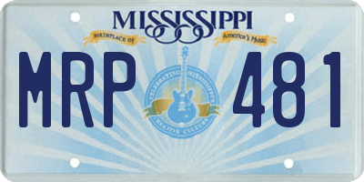 MS license plate MRP481
