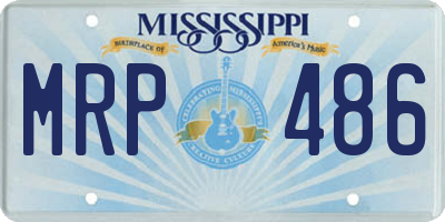 MS license plate MRP486