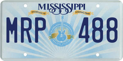 MS license plate MRP488