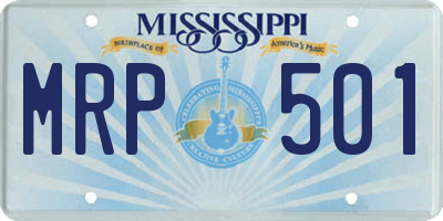MS license plate MRP501