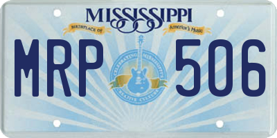 MS license plate MRP506