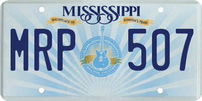 MS license plate MRP507