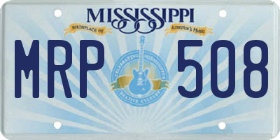 MS license plate MRP508