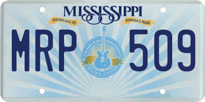 MS license plate MRP509