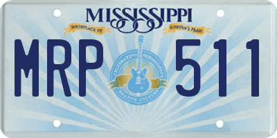 MS license plate MRP511