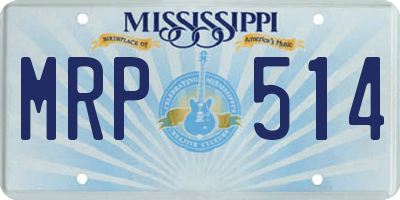 MS license plate MRP514