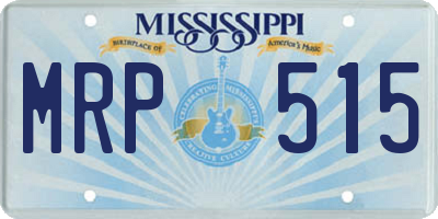 MS license plate MRP515