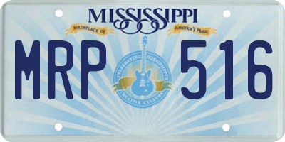 MS license plate MRP516